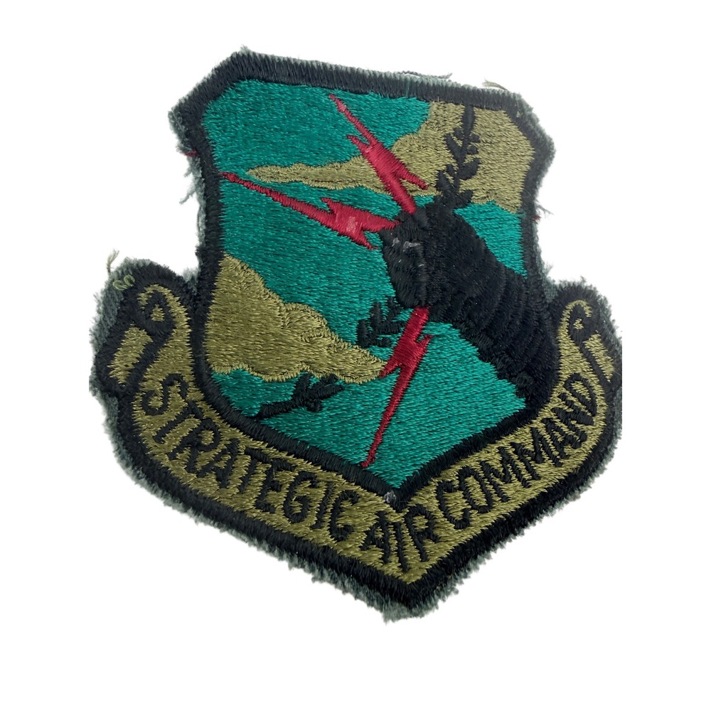 Vintage Strategic Air Command SAC USAF Military Embroidered Patch Subdued 3in BG